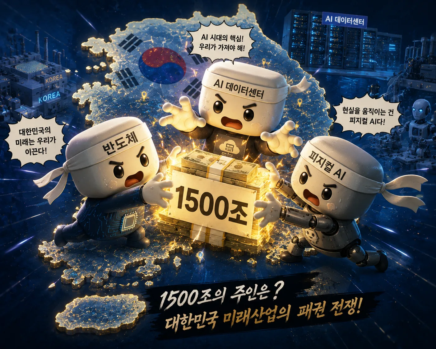 1500조의 가장 유력한 투자처 3곳을 말하는 그림
